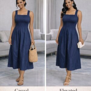 The midnight breeze midi dress