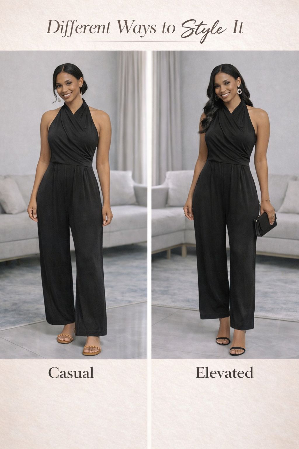 The after hours halter jumpsuit