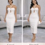 The ivory muse Midi dress