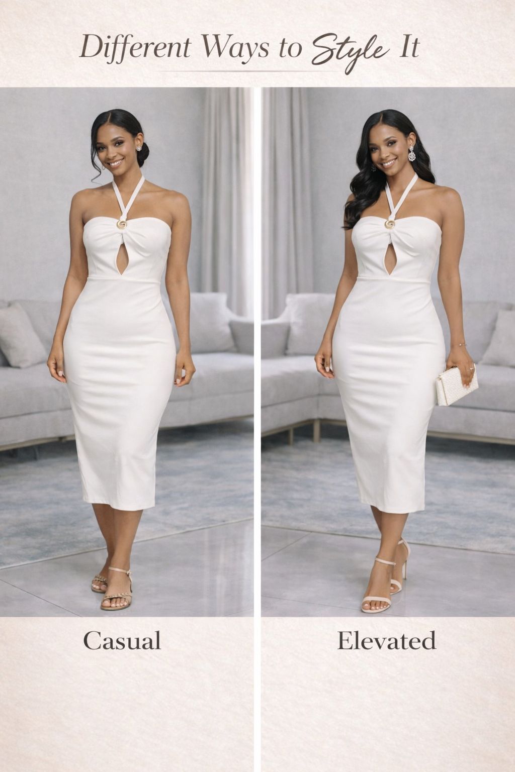 The ivory muse Midi dress