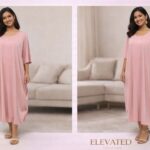 The blush ease midi dress