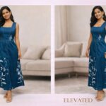 The Azure Bloom Midi Dress