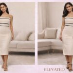 The linea strapless midi dress