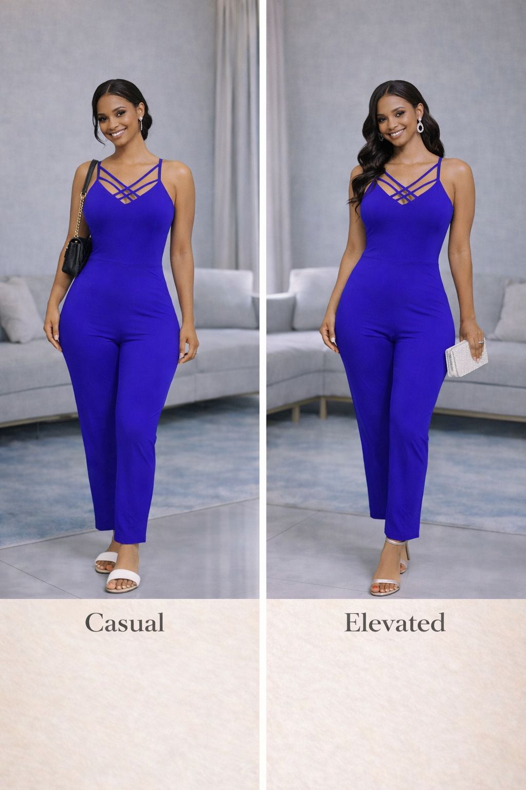 The royal crossline jumpsuit