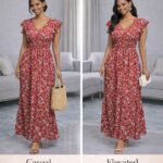 The scarlet bloom maxi dress