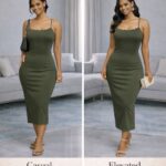 The Oliver contour midi dress