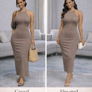 The luna Sculpt midi dress