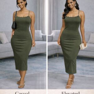 The Oliver contour midi dress