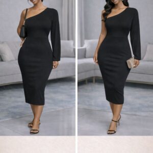 The midnight grace one shoulder dress