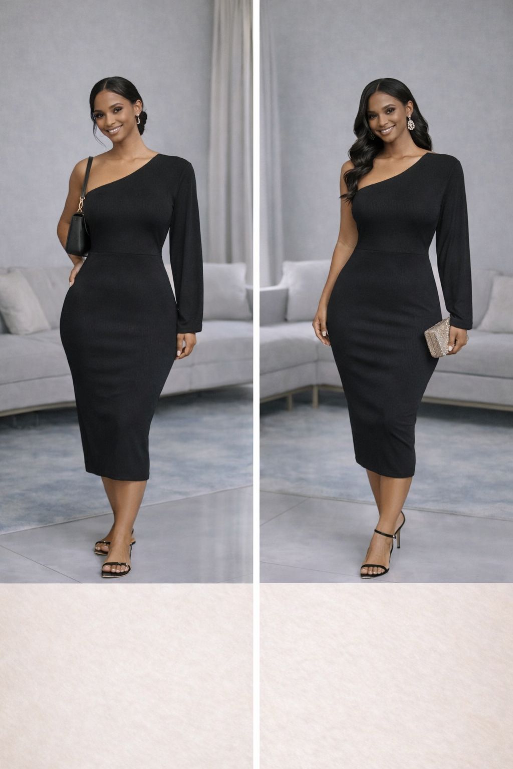 The midnight grace one shoulder dress