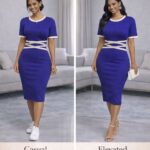 The royal cinch midi dress