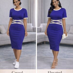 The royal cinch midi dress