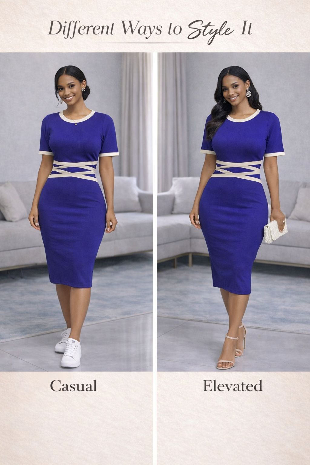 The royal cinch midi dress