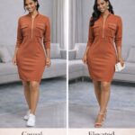 The terra zip-front dress