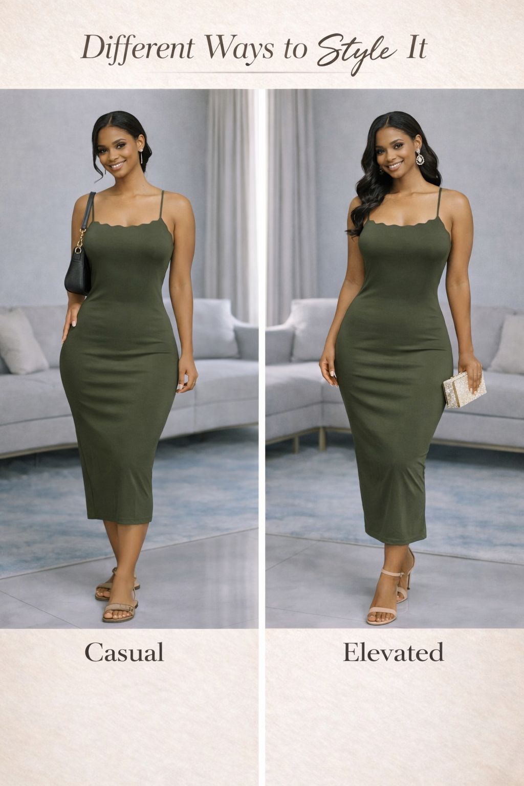 The Oliver contour midi dress