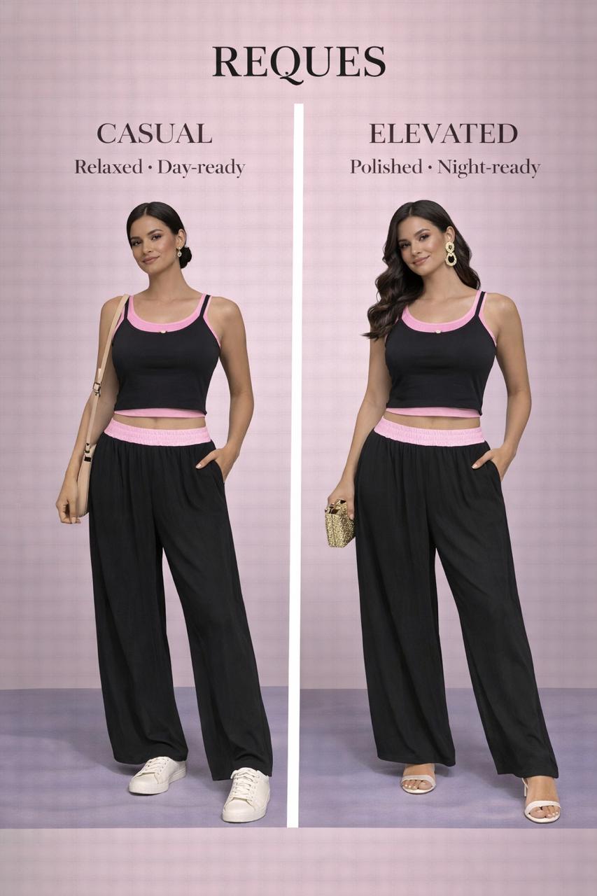 The pink trim lounge set