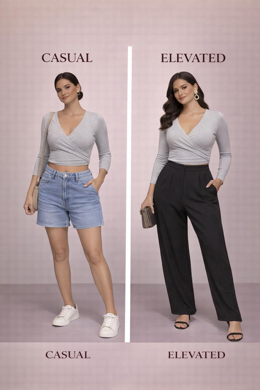 The elevated wrap top