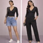 The noir grace wrap top