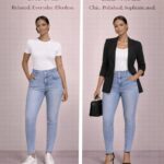 High-waist comfort stretch jeans