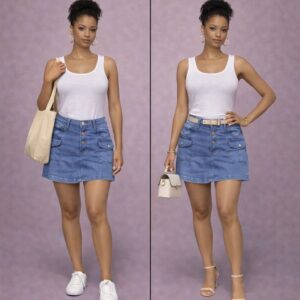 The go-to denim skirt