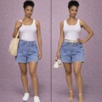 The city day denim shorts