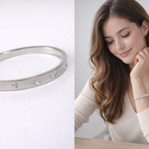 The Celene silver cuff bracelet