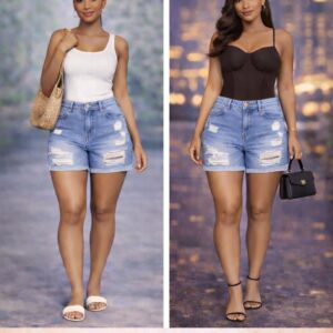 Street ease denim shorts
