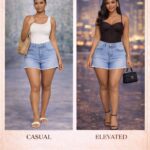 Classic cut denim shorts