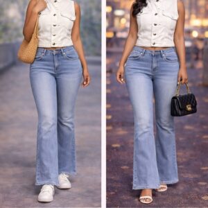 The ivory line wide-leg jeans