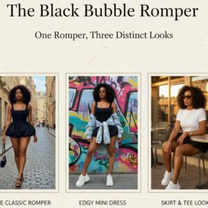The black bubble romper