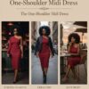 One shoulder midi dress