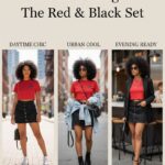 The red and black set