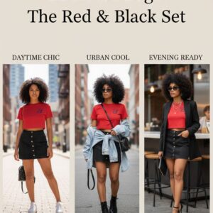 The red and black set