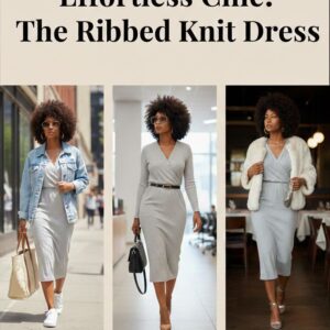 The ribbed knit dress