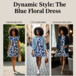 The blue floral dress