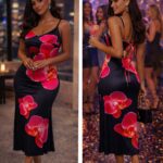 The night bloom midi dress