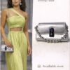 metallic silver crossbody bag