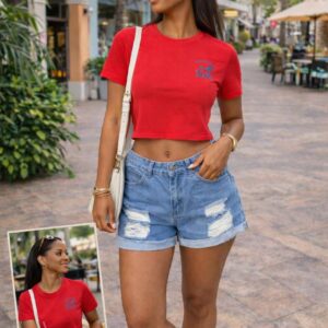 Crop top & denim set