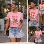 Graphic Tee & denim bottom