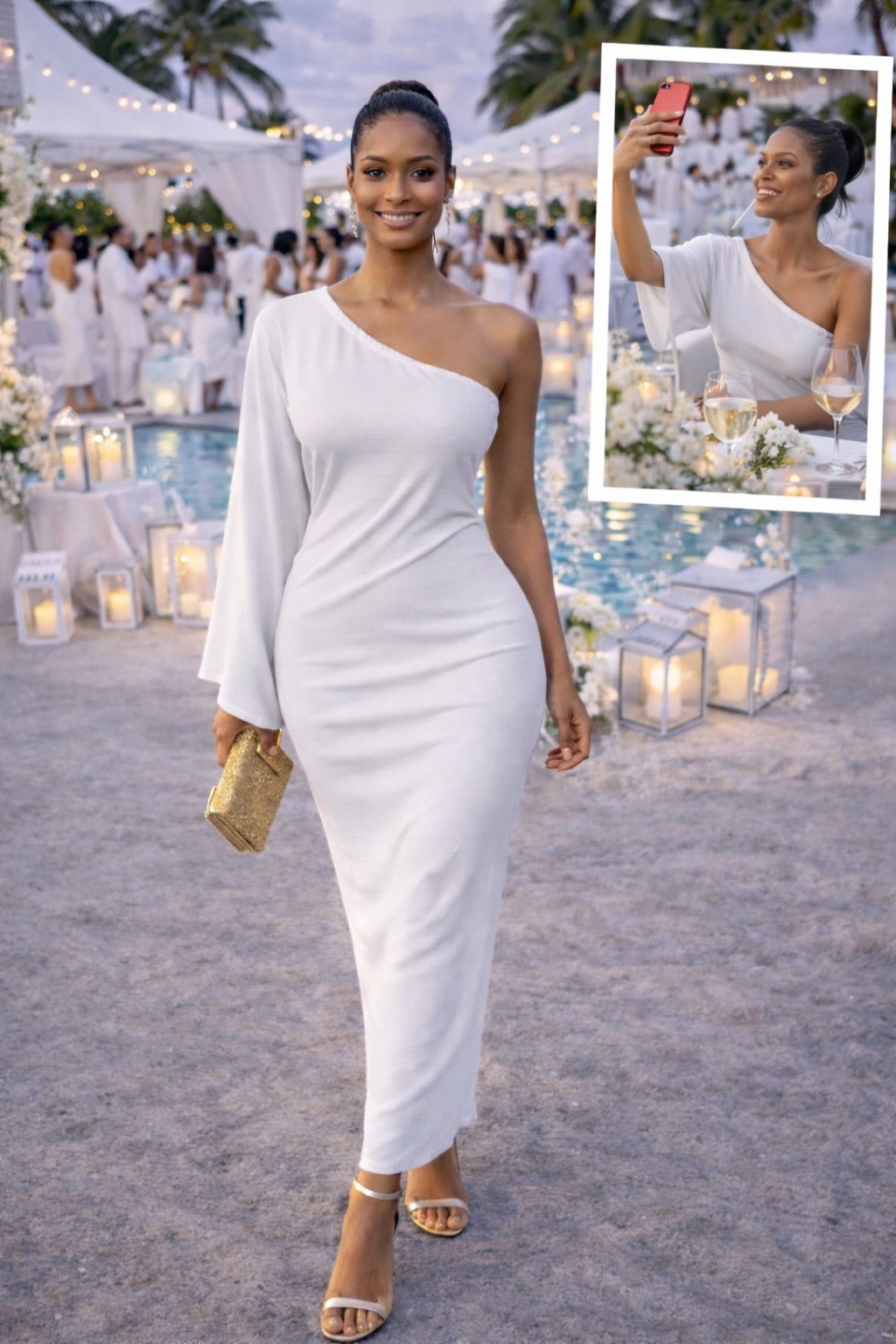 The confidence curve dress (white)