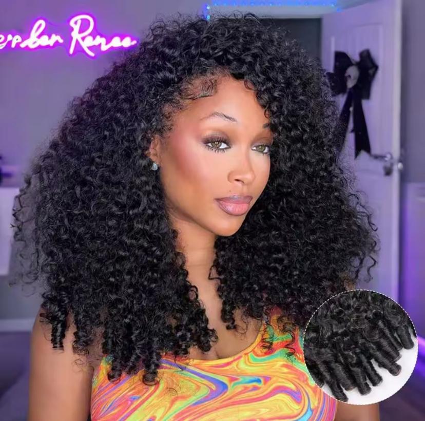 Burmese curly mix fibre Hair Wig