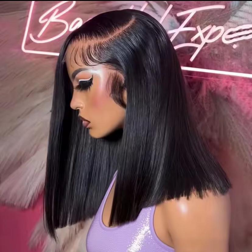 Short bob wig frontal - human hair