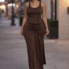 Brown two piece set