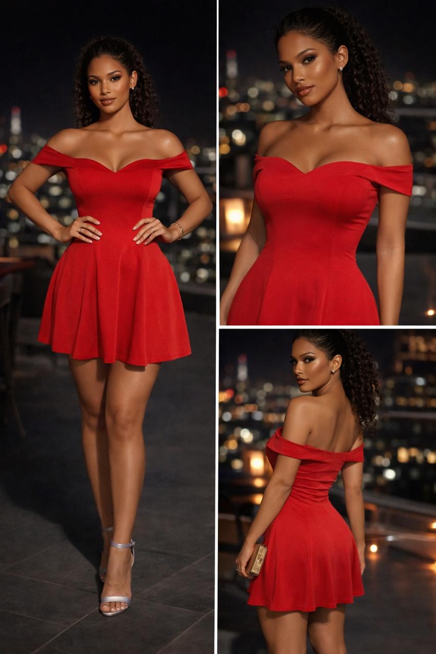 Rouge flirt mini dress