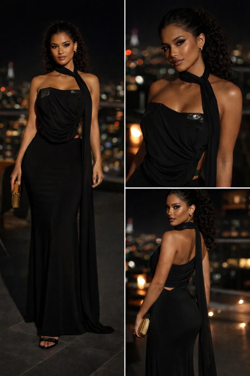 Three piece set (scarf, dress and top)