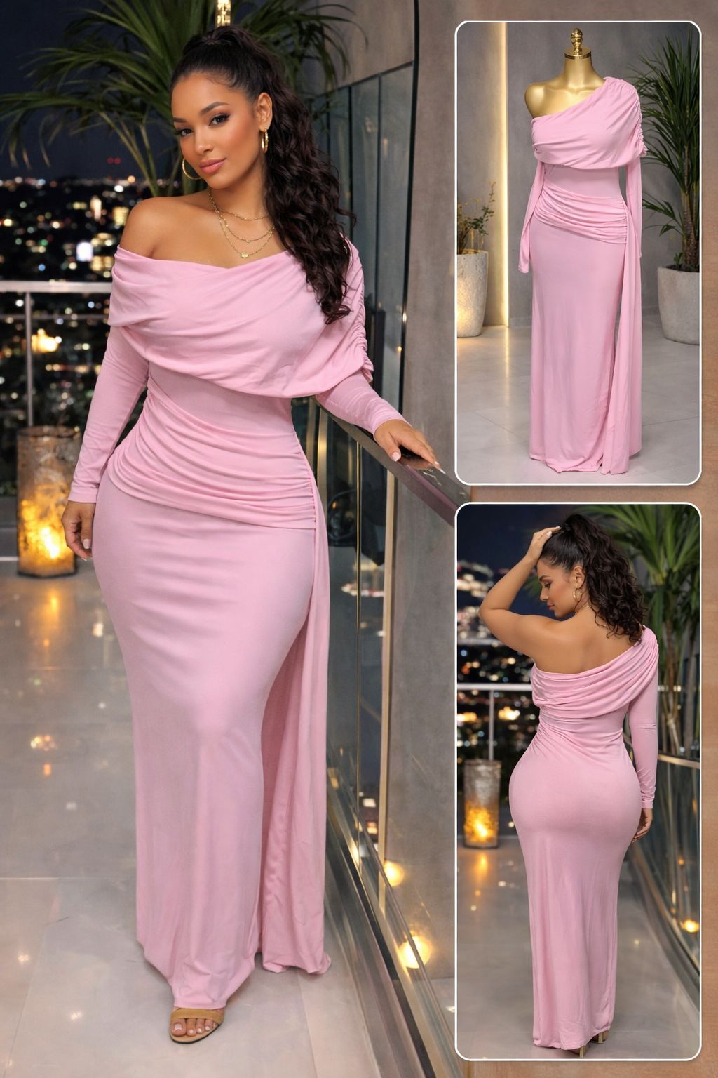 Blush muse gown dress