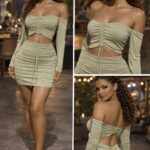 Two piece off the shoulder set