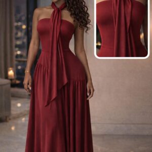 Soft flow maxi dress & scarf