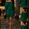 Emerald drape dress