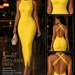 Sunlit open-back dress